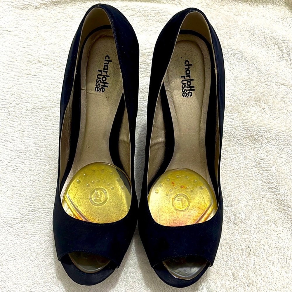 Suede like 4 inch platform Sandals